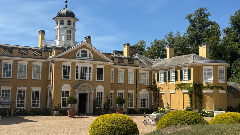 Exterior view of the house at Polesden Lacey
